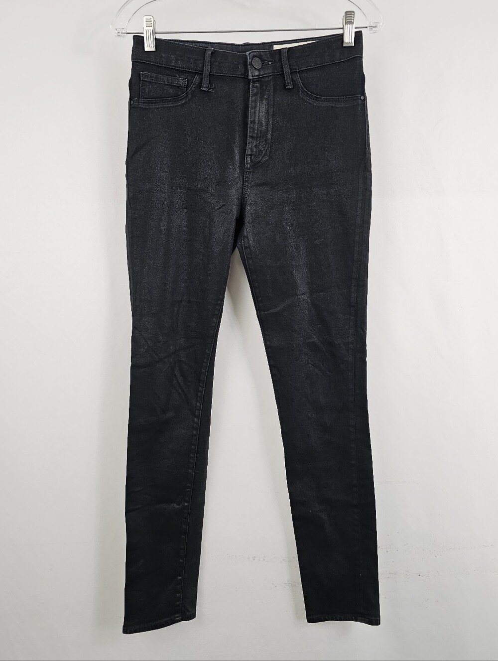 Treasure & Bond Black Coated High Rise Skinny Jeans, Sz 28